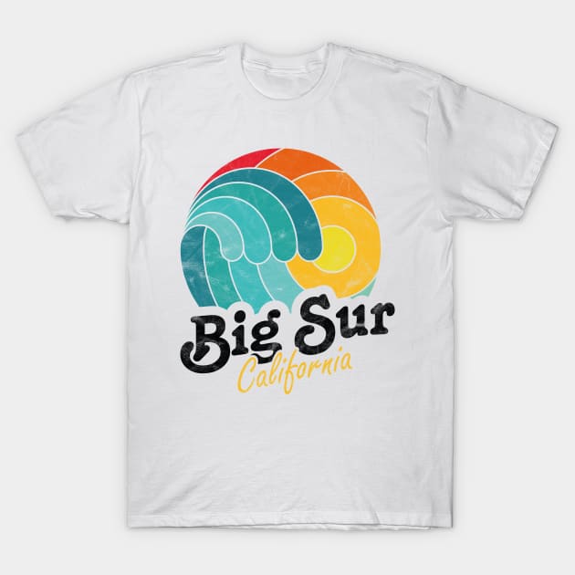 Big Sur California Surfing Surf Sunset Wave T-Shirt by MrTeee